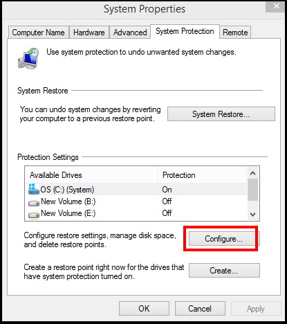 How to Enable Recover and Create System Restore Point in Windows 10