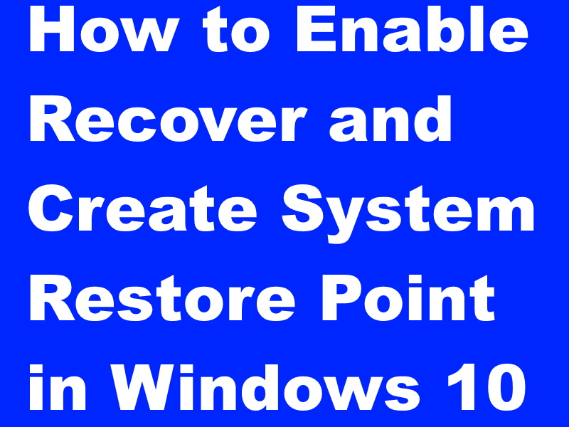 system restore point