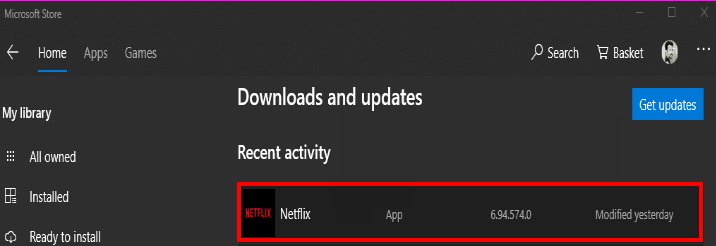update Netflix app
