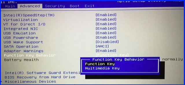 manage Function key