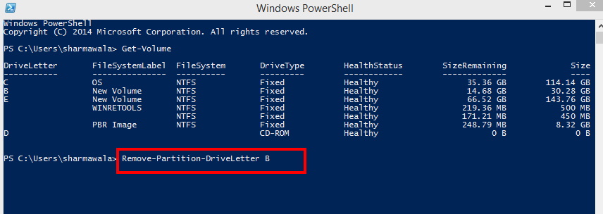 delete drive partition or volume