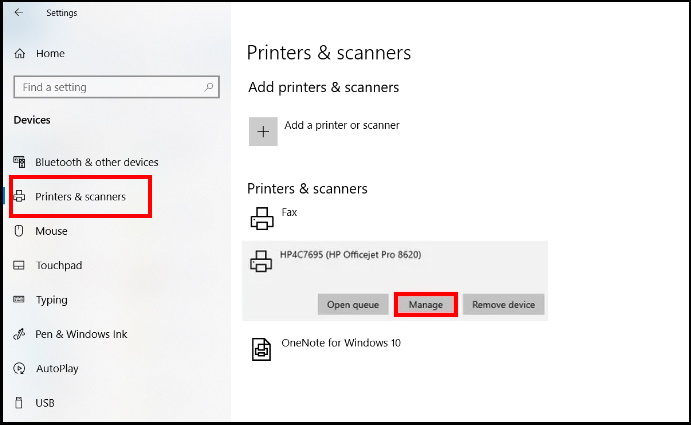 printer settings