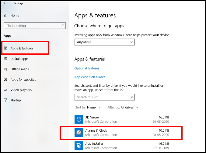 uninstall apps