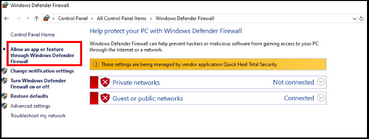 windows defender firewall