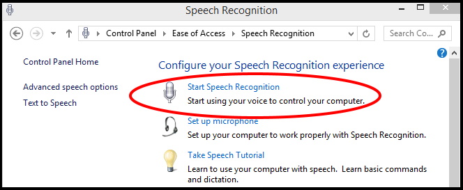 start Speech Recognition
