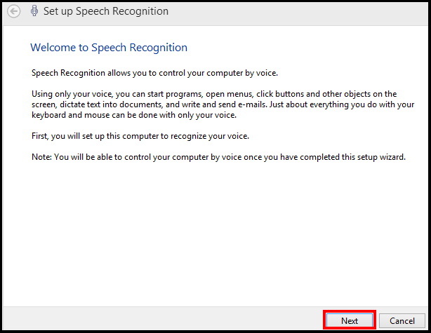 set up Speech Recognition