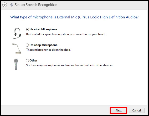 setup Speech Recognition