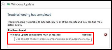 Windows Update Component must be repaired