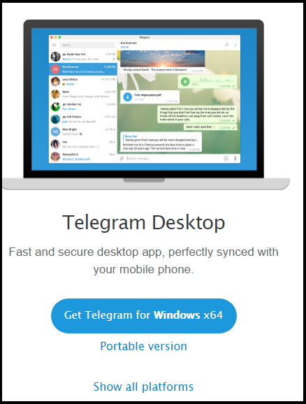 Telegram app for pc