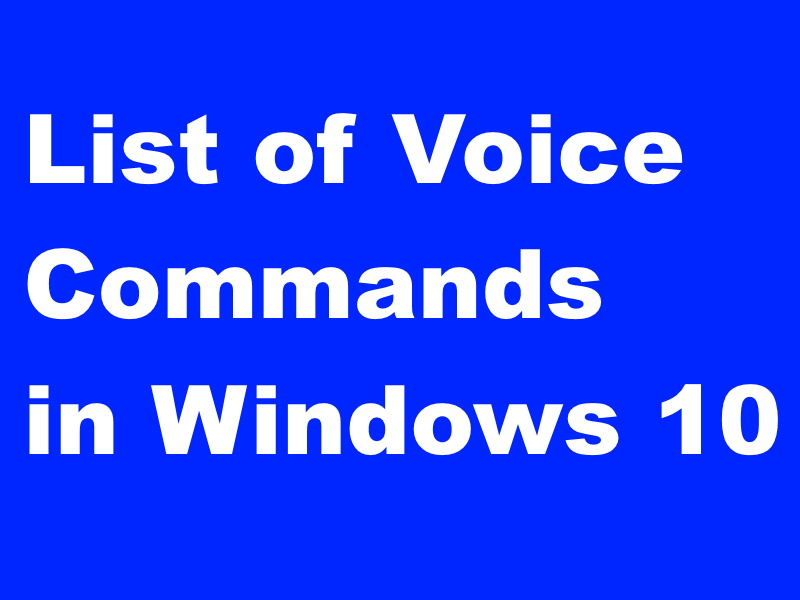 voice commands
