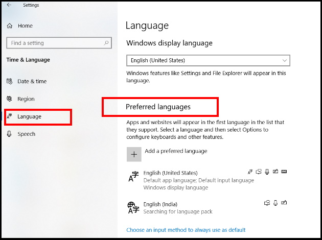 Windows plus spacebar key