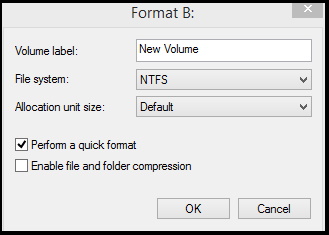 Format USB Flash Drive