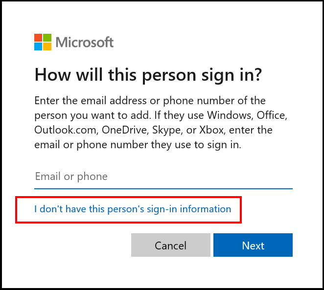 Microsoft account sign in