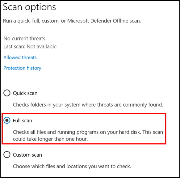 windows 10 scan