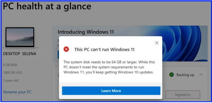 This PC Cant Run Windows 11