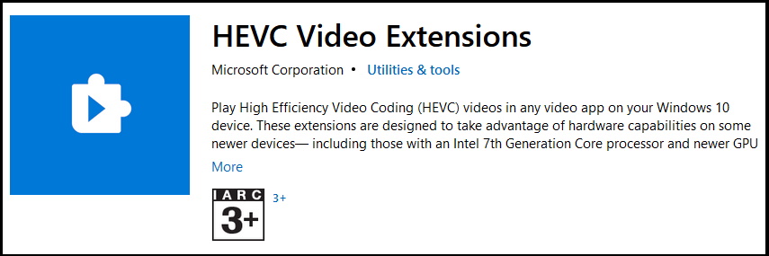 hevc video extensions