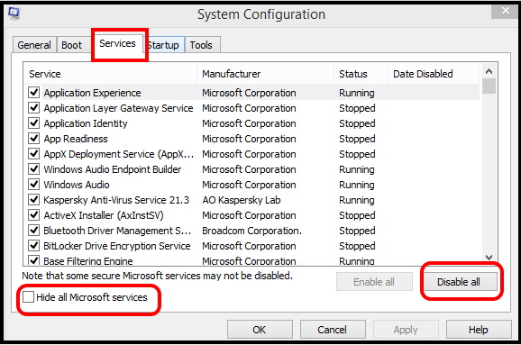 system configuration windows 10