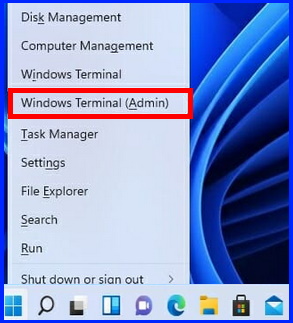 Open Command Prompt as Admin