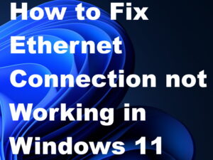 How to Fix Ethernet Connection not Working Windows 11 easily