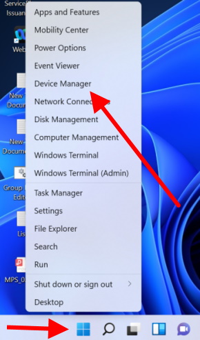 Open device manager windows 11