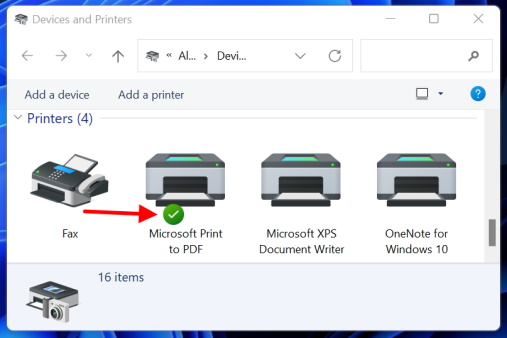 devices and printer windows 11
