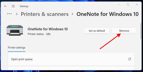 Remove printer