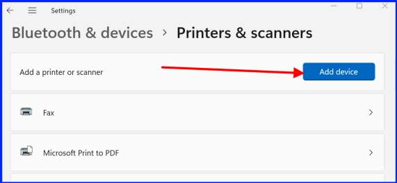 add a printer or scanners