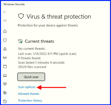 Virus & threat protection windows 11