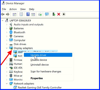 Display adapter driver windows 11