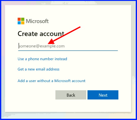 create microsoft account