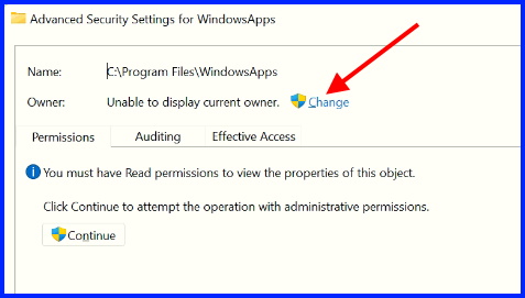 advance security settings for windows app