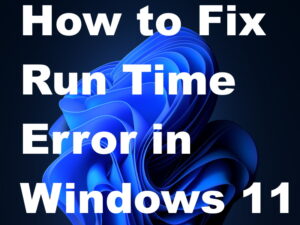 run time error windows