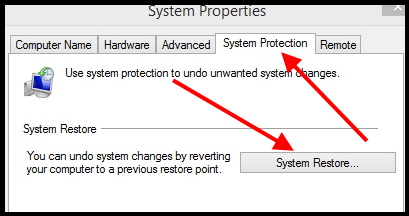 System properties windows 10
