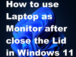 use Laptop as Monitor