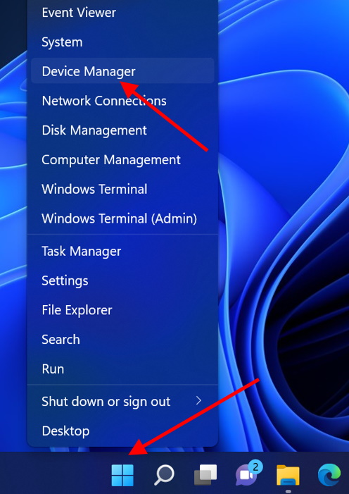 open Device Manager in Windows 11