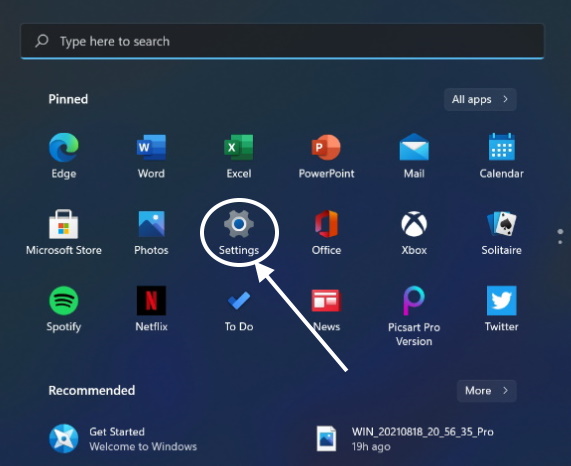 settings app windows 11