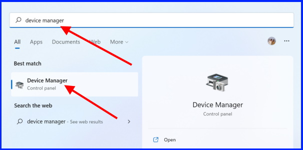 open device manager