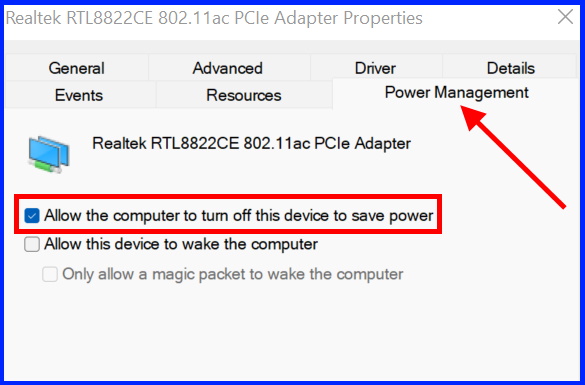 power management settings