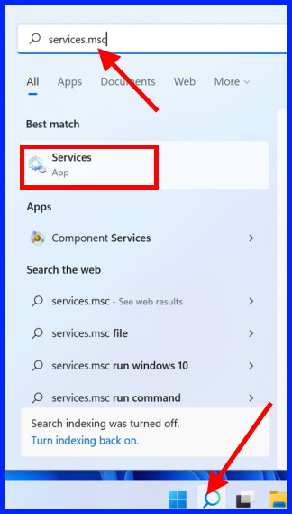 Services app windows 11