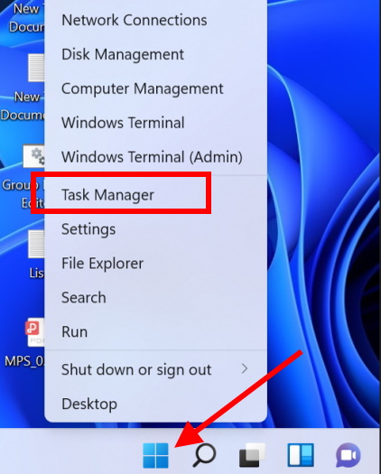 open Task Manager windows 11