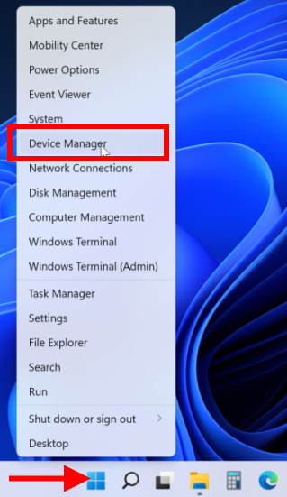 open device manager windows 11
