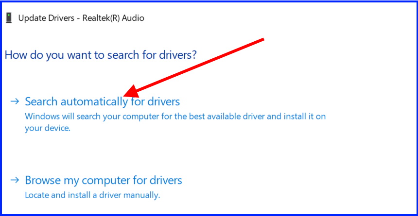 update sound driver windows 11