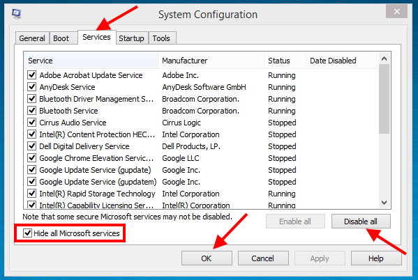 System configuration to fix incorrect CPU usage