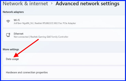 set minimum internet data usage