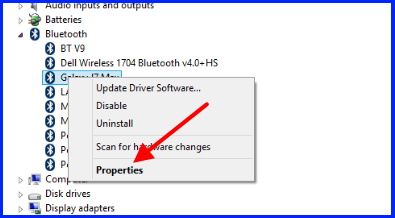 Bluetooth device properties