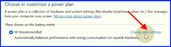 change plan settings