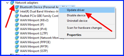 Update network adapter driver