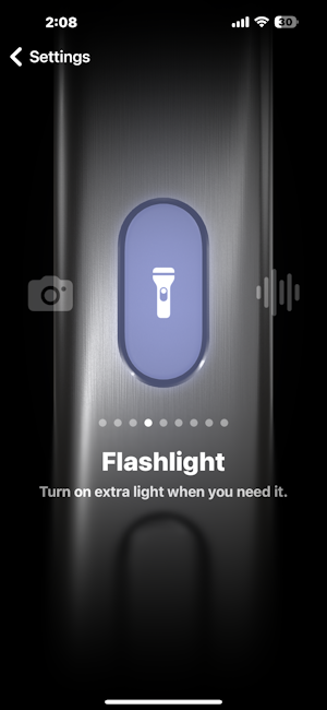 flashlight action button