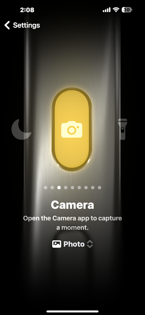 Camera action button