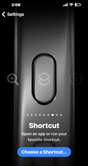 Action button shortcut